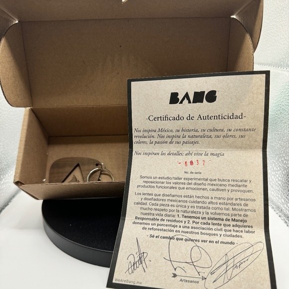 NIB: BANG Mexico: Wooden Polarized Sunglasses: Native Walnut - Picture 6 of 12